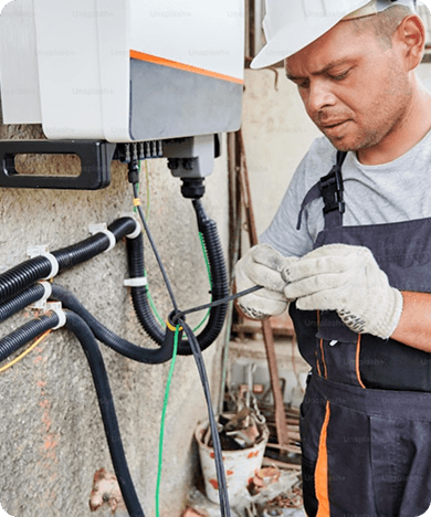 Een afbeelding van onze dienst :omvormers en thuisbatterijen